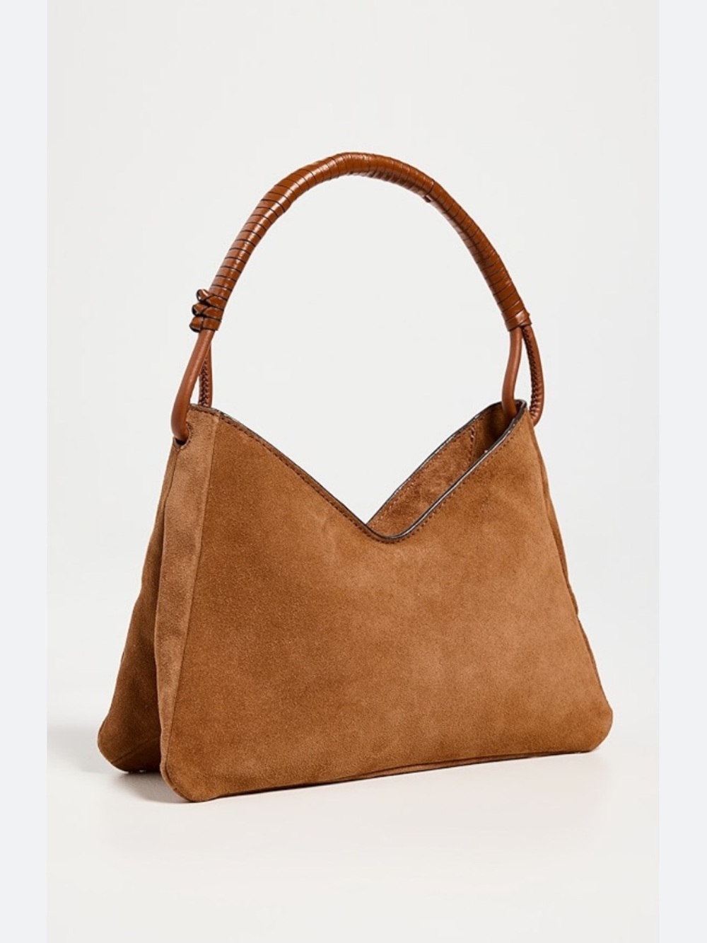 STAUD Valerie Shoulder Bag, Tan Suede